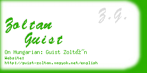 zoltan guist business card